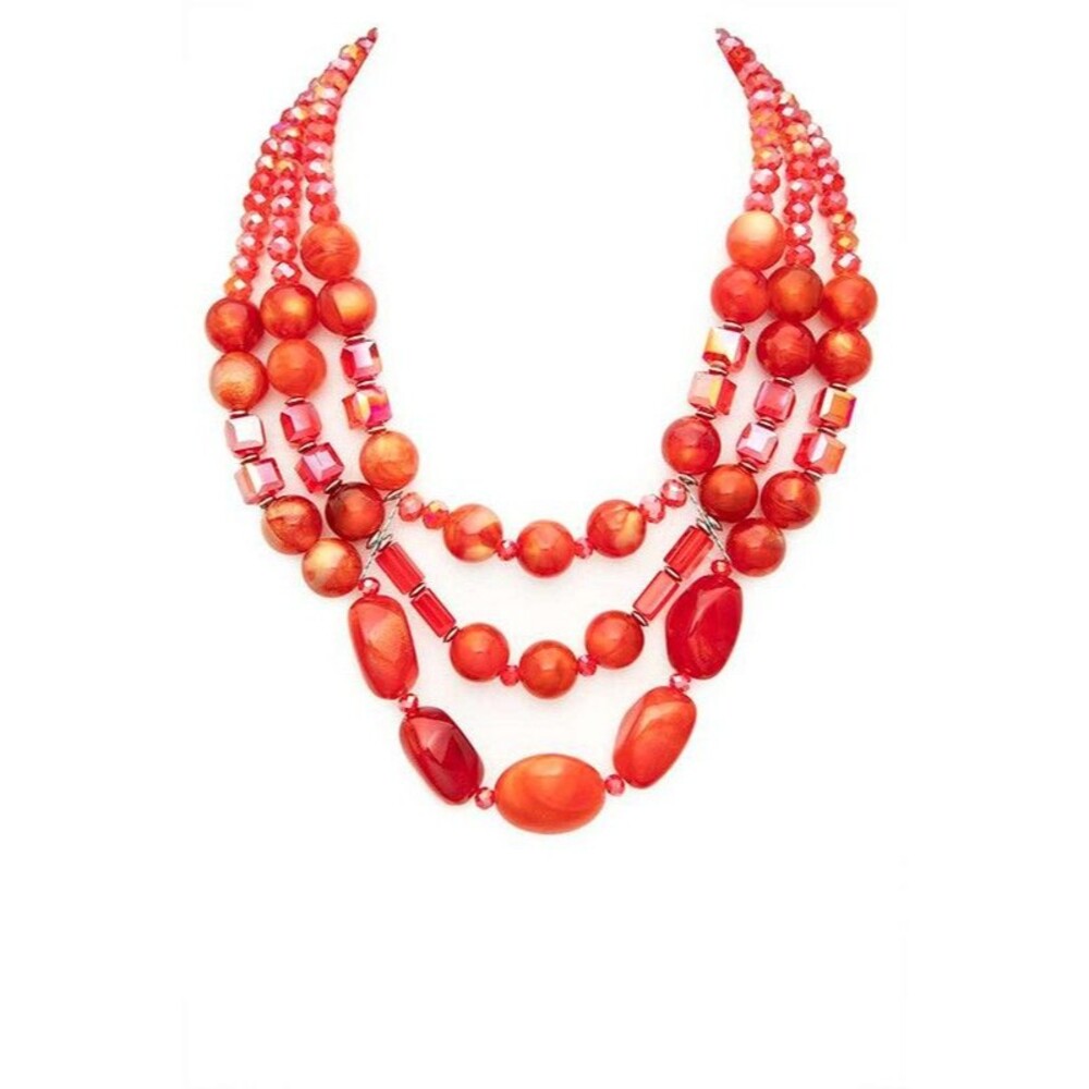 Mix Stone Statement Layer Necklace